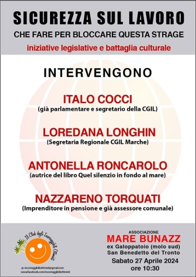Associazione Mare Bunazz: sabato 27 aprile incontro sul tema 