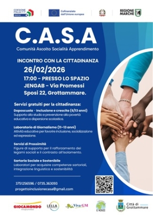 Welfare di comunit&agrave;: a Grottammare arriva C.A.S.A.