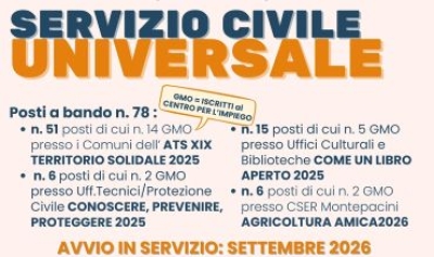 Al via il bando per il Servizio Civile Universale