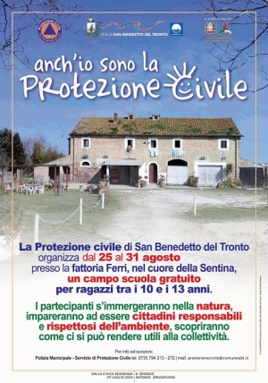 Riparte il campo scuola della Protezione Civile