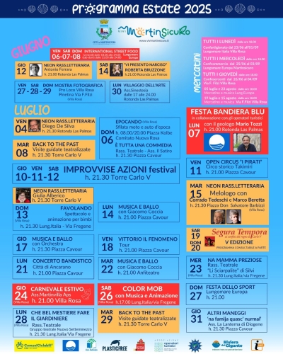 Musica, spettacoli, cultura, storia, pubblicato il calendario degli eventi estivi del Comune di Martinsicuro
