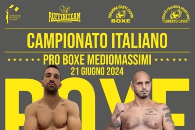 Pugilato: venerdì 21 giugno ad Ascoli il Tricolore dei mediomassimi