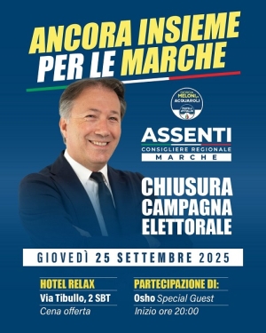 Andrea Assenti a San Benedetto per la chiusura della campagna elettorale