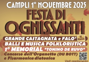 A Campli il 1&deg; novembre &ldquo;Grande Festa di Ognissanti&rdquo; tra tradizione, gusto e musica popolare