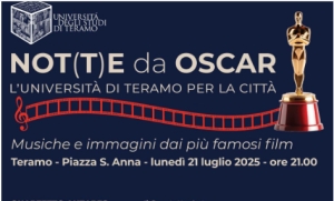 L&rsquo;Universit&agrave; degli Studi di Teramo organizza Not(t)e da Oscar, una serata di musica e immagini