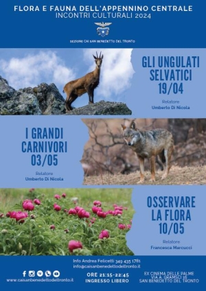 INCONTRI CULTURALI 2024: "FLORA E FAUNA DELL'APPENNINO CENTRALE"