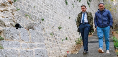 Ascoli Piceno - Camminamento da Porta Gemina alla Fortezza Pia: lavori alla fase finale