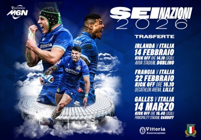 Guinness Sei Nazioni 2026, aperta la vendita per le gare in trasferta dell'Italia