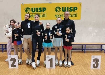 Pattinaggio Artistico: Diavoli Verde Rosa brilla ai Campionati Provinciali Uisp di Fermo