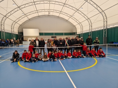 Castignano - Taglio del nastro per la nuova struttura sportiva polivalente