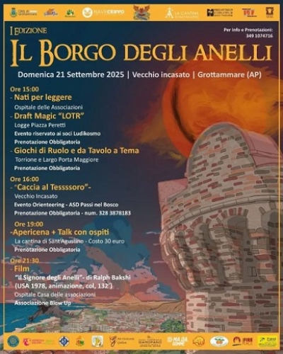 Grottammare omaggia il compleanno di Bilbo, lo zio più famoso del mondo fantasy: arriva la I Edizione de Il Borgo degli Anelli