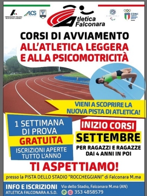 Pronti, partenza, via! L&rsquo;Atletica Falconara festeggia lo sport con l&rsquo;inaugurazione della pista di atletica Roccheggiani e l&rsquo;avviamento dei corsi