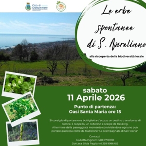 Sabato 11 aprile in programma l'iniziativa "Le erbe spontanee di S. Aureliano"