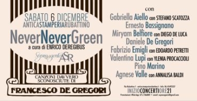 LE CANZONI NASCOSTE DI FRANCESCO DE GREGORI IN UNA SERATA-OMAGGIO