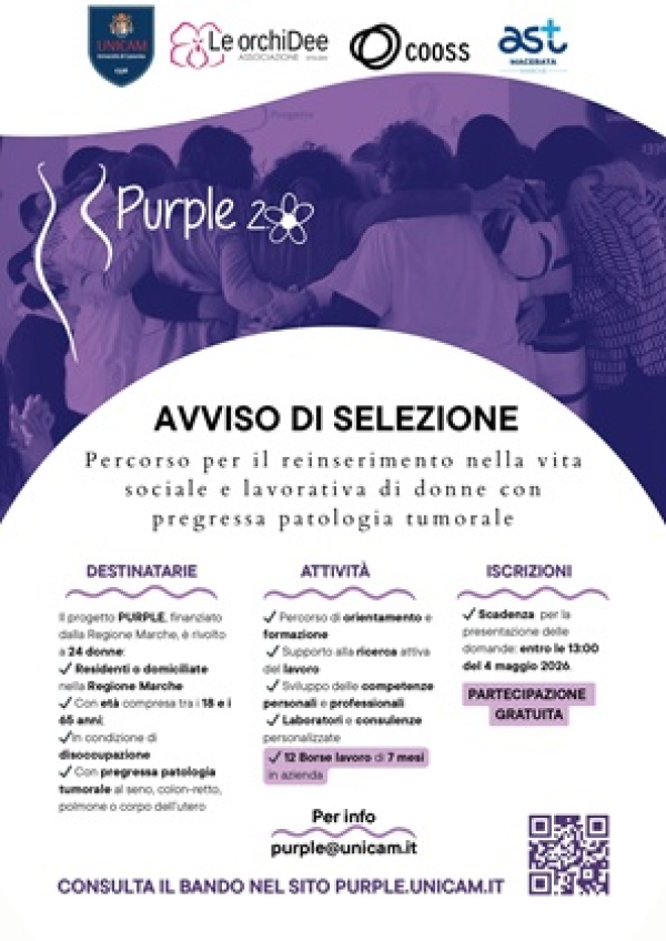 &ldquo;Purple 2.0&rdquo;: al via nelle Marche il progetto gratuito per il reinserimento lavorativo delle donne dopo una malattia oncologica