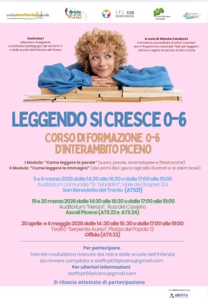 &ldquo;Leggendo si cresce 0-6&rdquo;: a Offida il corso di formazione per educatori e insegnanti