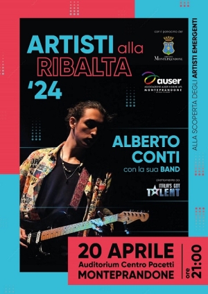Alberto Conti in concerto al teatro del Centro Pacetti di Monteprandone sabato 20 aprile
