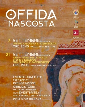 Il 7 ed il 21 settembre visita guidata alla scoperta di un&rsquo;Offida nascosta e sconosciuta.
