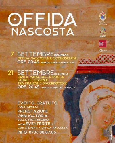 Il 7 ed il 21 settembre visita guidata alla scoperta di un’Offida nascosta e sconosciuta.