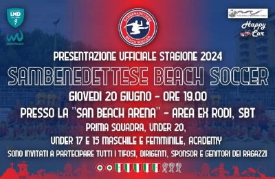La Società della Sambenedettese Beach Soccer presenta ufficialmente la Stagione 2024