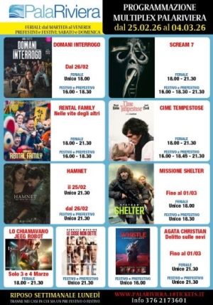 Programmazione settimanale del Multiplex Palariviera di San Benedetto del Tronto