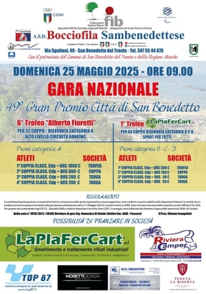 Bocce, gran fine settimana a San Benedetto con il 49&deg; Gran premio Citt&agrave; di San Benedetto