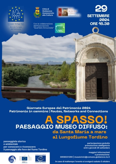 Giornate Europee del Patrimonio a Giulianova il 28 e 29 Settembre. Musei aperti nel weekend e domenica 29 un trekking culturale e naturalistico