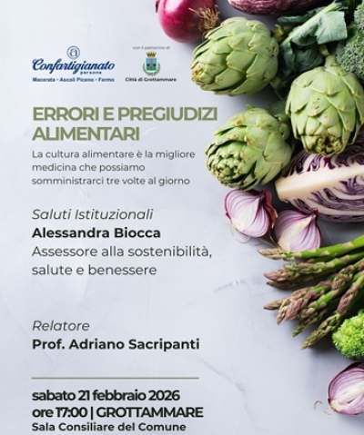“Errori e pregiudizi alimentari”, incontro sul cibo come medicina