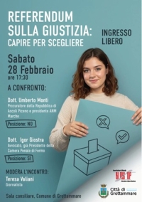 Referendum sulla giustizia: un incontro pubblico per capire e scegliere