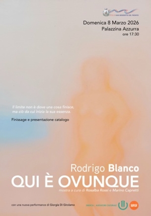 QUI &Egrave; OVUNQUE di Rodrigo Blanco, finissage e presentazione catalogo