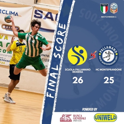 Pallamano Serie A Bronze: Modena-Monteprandone 26-25