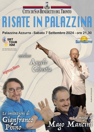 Sabato 7 Settembre alla Palazzina Azzurra serata "Risate in Palazzina"