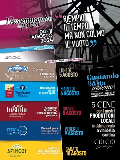 Nella zona dell’Ex-Galoppatoio di San Benedetto dal 4 all’11 agosto 