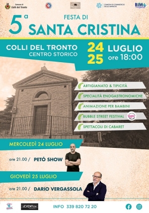 Tutto pronto per la 5&deg; edizione della Festa di Santa Cristina di Colli del Tronto