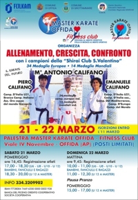 Master Karate Offida Fitness Club organizza "Allenamento, crescita, confronto"