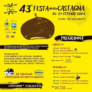 Il 26 e 27 ottobre la 43esima Festa della Castagna di Leofara