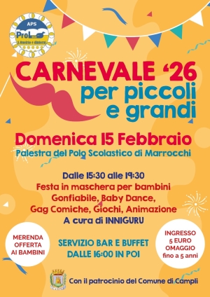 Il Carnevale 2026 a Campli si prepara a regalare emozioni a tutta la comunit&agrave;