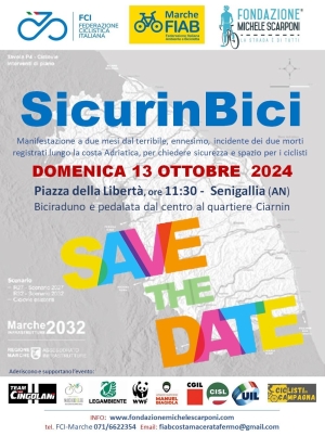 Sabato 21 settembre presentazione della manifestazione Sicuri in Bici