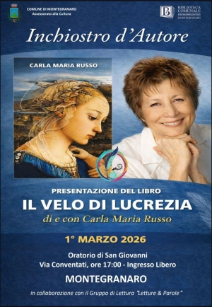 Un appuntamento con la lettura: Carla Maria Russo e &ldquo;Il Velo di Lucrezia&rdquo;
