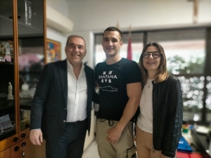 Il Sindaco Spazzafumo insieme all&rsquo;assessore Campanelli ricevono Luca Di Loreto giovane pugile sambenedettese