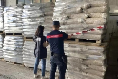 Sequestrate 22 tonnellate di pellet illegale nel Pesarese