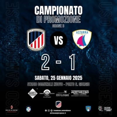 Sangiorgese - Azzurra Sbt 2-1