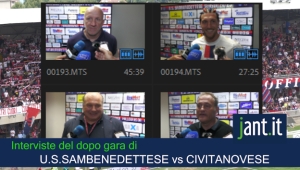 INTERVISTE DEL DOPO GARA DI  U.S. SAMBENEDETTESE vs CIVITANOVESE