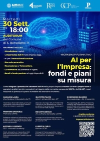 San Benedetto del Tronto ospita &ldquo;AI per l&rsquo;impresa&rdquo;: oltre 100 aziende e un parterre di relatori d&rsquo;eccellenza per discutere il futuro digitale