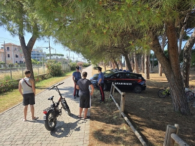 Carabinieri della Stazione di Pineto, controllo straordinario anche sulla pista ciclabile della Pineta