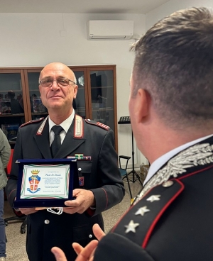 Il Luogotenente Paolo Di Donato va in congedo dall&rsquo;Arma dopo 41 anni di servizio
