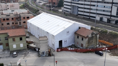 Ascoli Piceno - Amianto in via Molise, entro fine mese smantellato l'hangar del cantiere