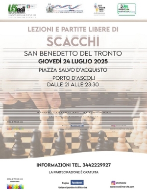 Gioved&igrave; 24 luglio secondo appuntamento con &ldquo;Scacchi in piazza&rdquo; a Porto d&rsquo;Ascoli