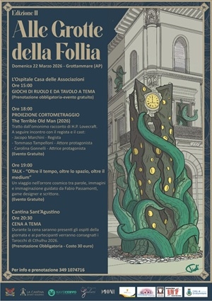 &ldquo;Alle Grotte della Follia&rdquo;, seconda edizione: letteratura, cinema e giochi di ruolo nel segno di H.P. Lovecraft