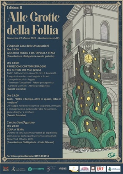 “Alle Grotte della Follia”, seconda edizione: letteratura, cinema e giochi di ruolo nel segno di H.P. Lovecraft